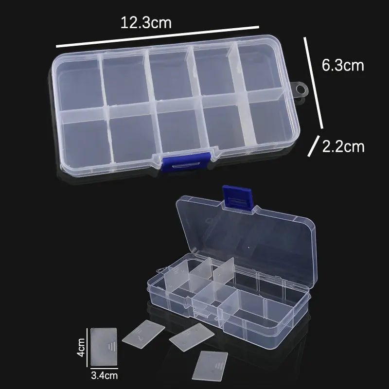 10-Grid / 15-Grid Plastic Organizer Storage Box