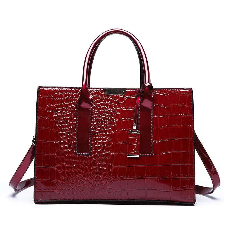 Crocodile Print Women’s Handbag