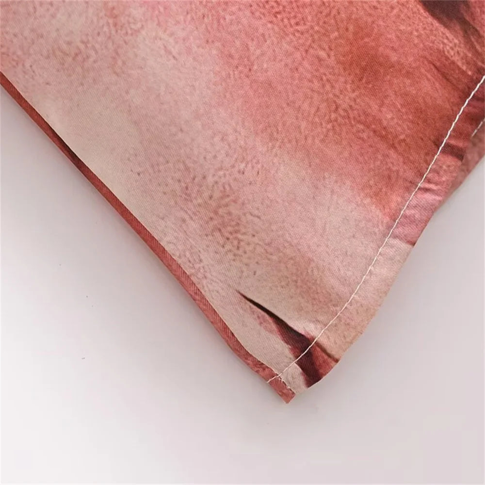 Retro Printed Belted Dress