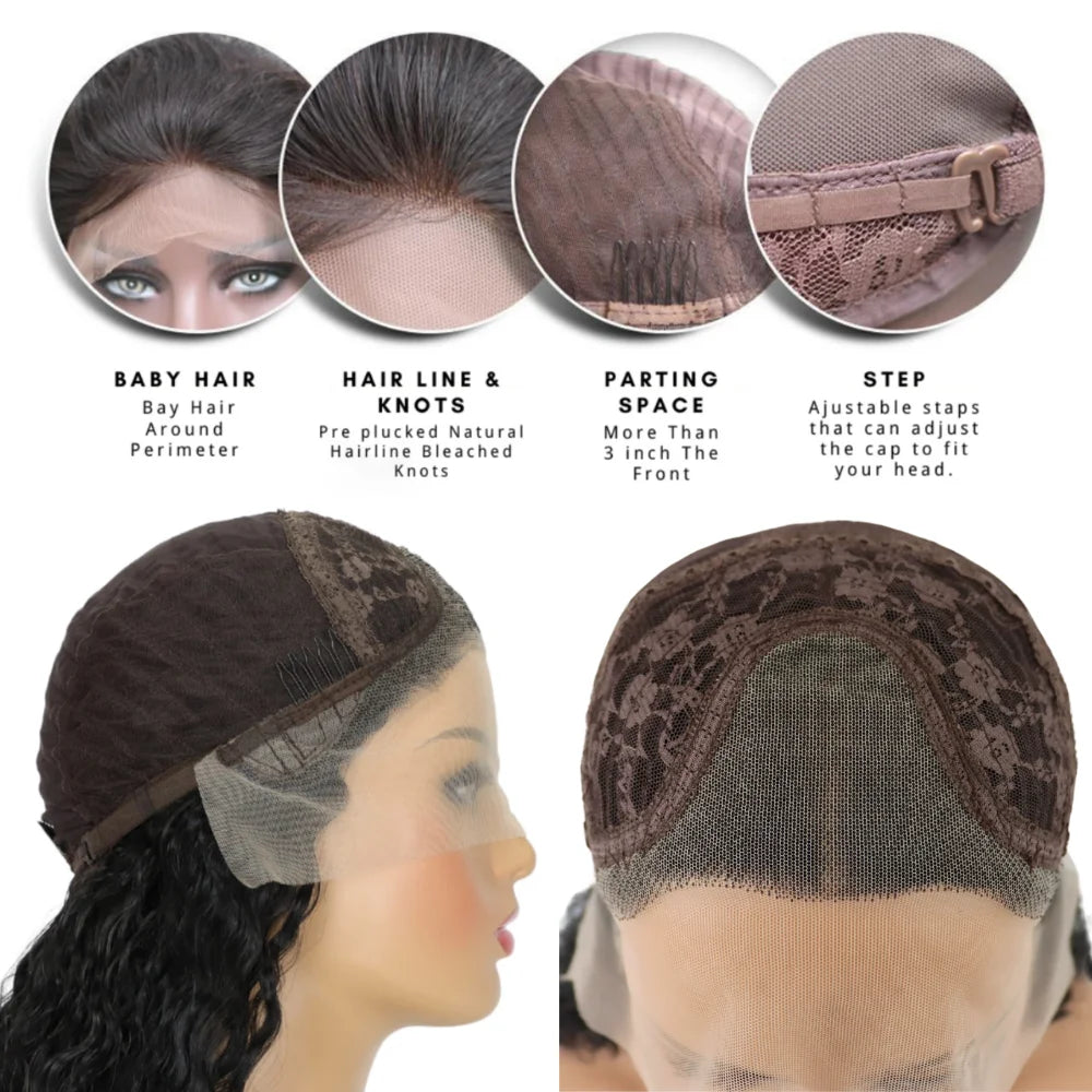 Deep Curly Short Bob Lace Front Wig