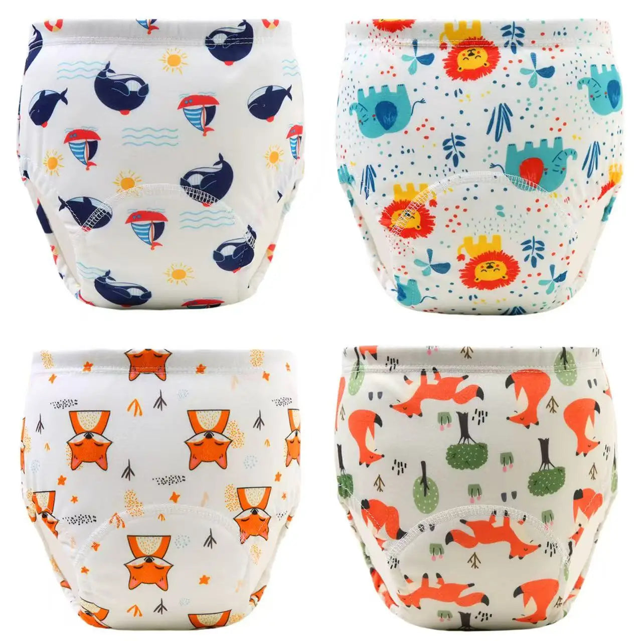 4PCS Reusable Infant Baby Potty Training Pants Set