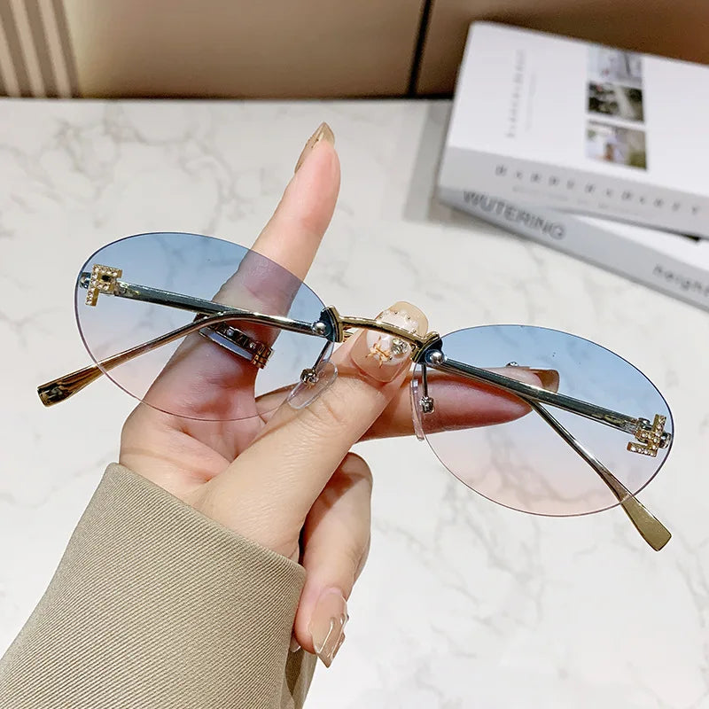 Frameless Metal Sunglasses