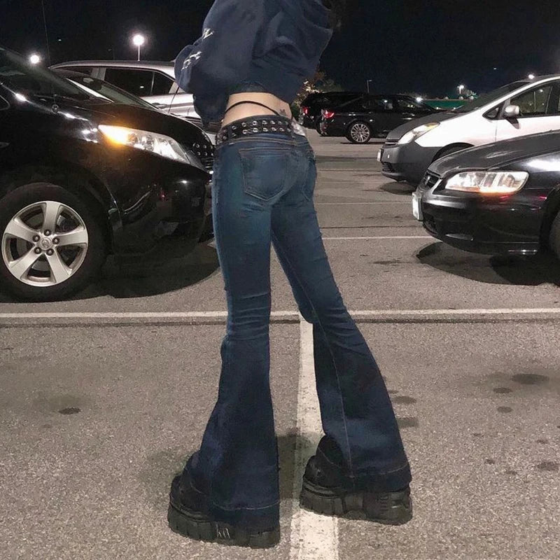 Vintage Low-Rise Flare Jeans