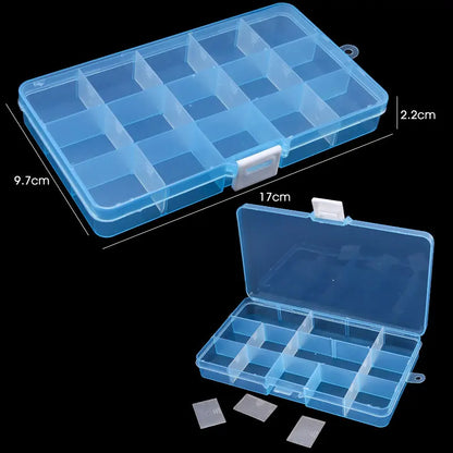 10-Grid / 15-Grid Plastic Organizer Storage Box