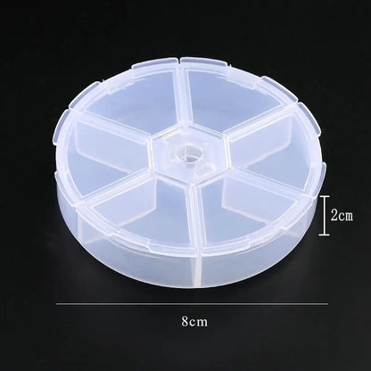 6-Slot / 8-Slot Round Compartment Plastic Storage Box