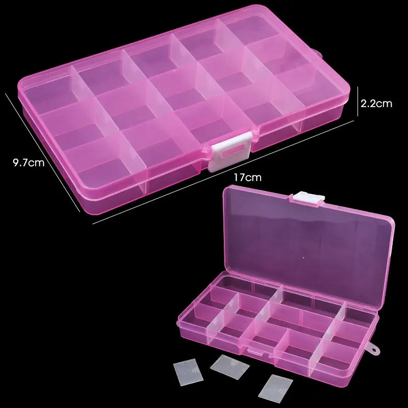 10-Grid / 15-Grid Plastic Organizer Storage Box