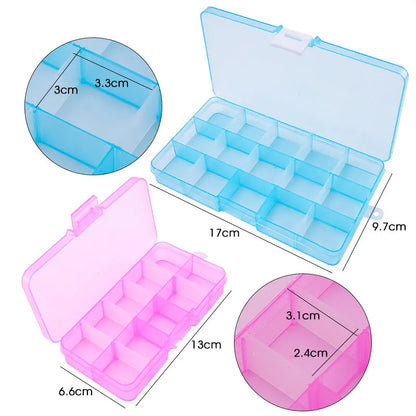 10-Grid / 15-Grid Plastic Organizer Storage Box