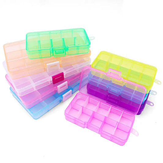 10-Grid / 15-Grid Plastic Organizer Storage Box