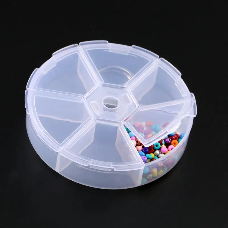6-Slot / 8-Slot Round Compartment Plastic Storage Box