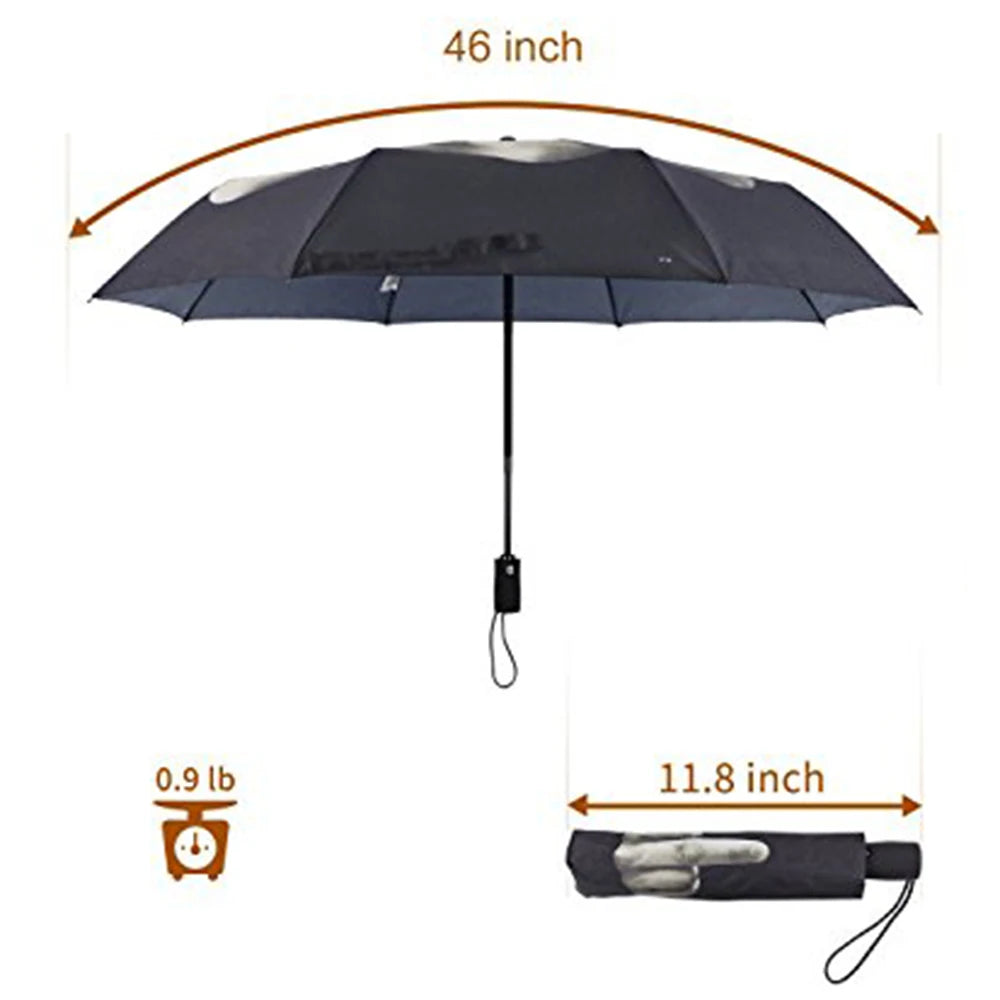 Middle Finger Windproof Automatic Umbrella