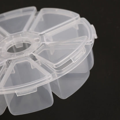 6-Slot / 8-Slot Round Compartment Plastic Storage Box