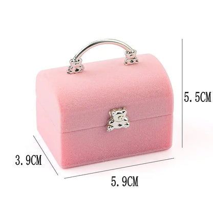 1 Piece Small Velvet Jewelry Box