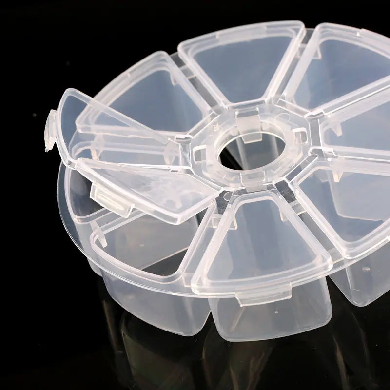 6-Slot / 8-Slot Round Compartment Plastic Storage Box