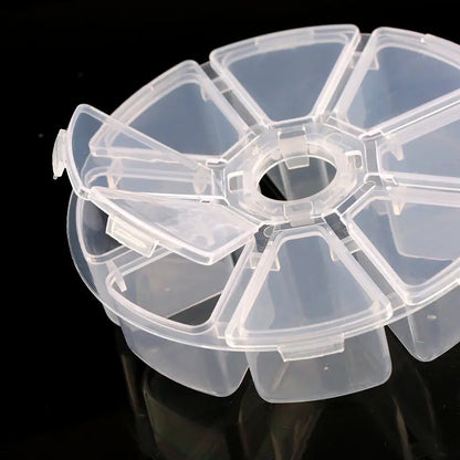 6-Slot / 8-Slot Round Compartment Plastic Storage Box