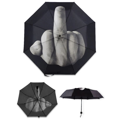 Middle Finger Windproof Automatic Umbrella