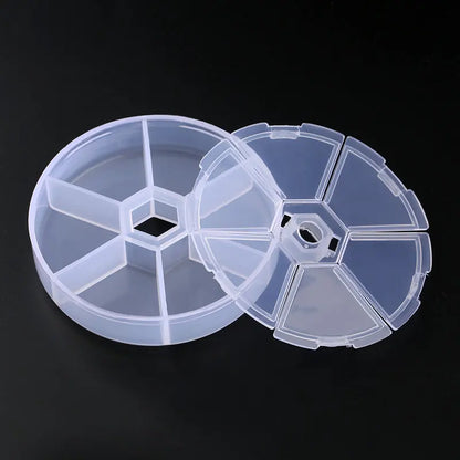 6-Slot / 8-Slot Round Compartment Plastic Storage Box