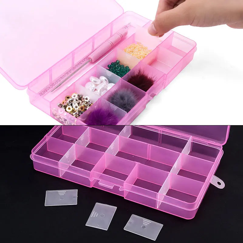 10-Grid / 15-Grid Plastic Organizer Storage Box