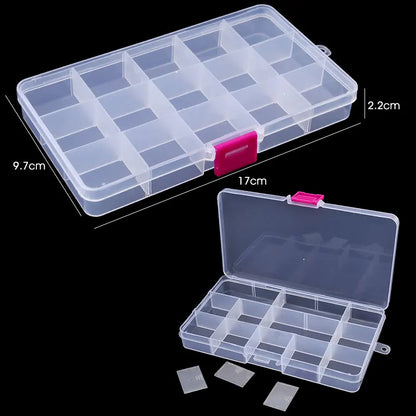 10-Grid / 15-Grid Plastic Organizer Storage Box