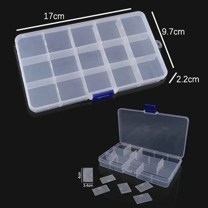 10-Grid / 15-Grid Plastic Organizer Storage Box
