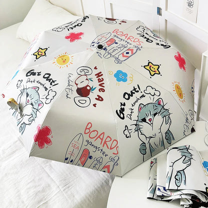 Cute & Proud Cat Folding Umbrella