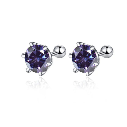 0.5–2ct Moissanite Screw Back Stud Earrings