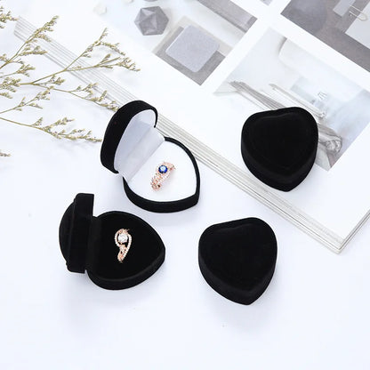 Corduroy Heart-Shaped Jewelry Box