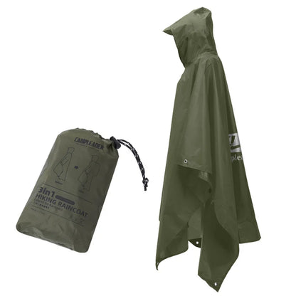 3-in-1 Long Hooded Raincoat