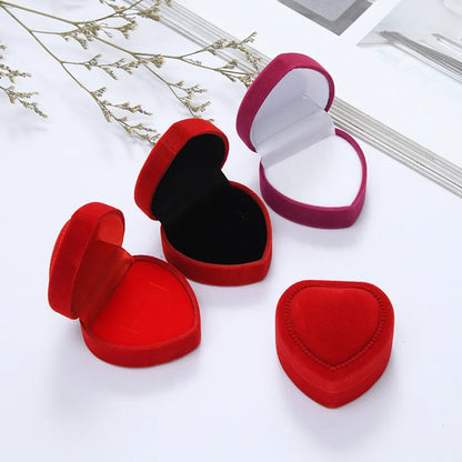 Corduroy Heart-Shaped Jewelry Box