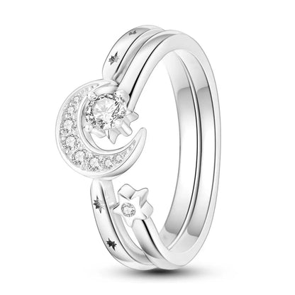 Silver-Plated Infinity Flower Daisy Ring for Women 