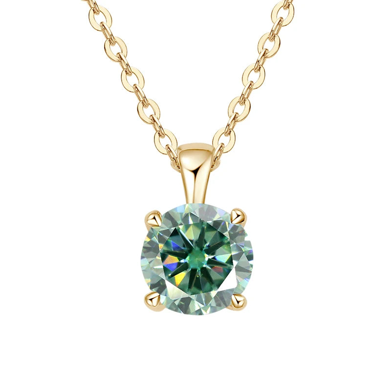 Classic Four-Prong 1ct Moissanite Pendant Necklace