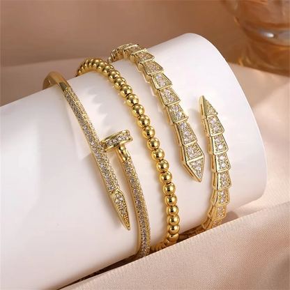 Fashion Inlaid Zirconia Open Bracelet for Women