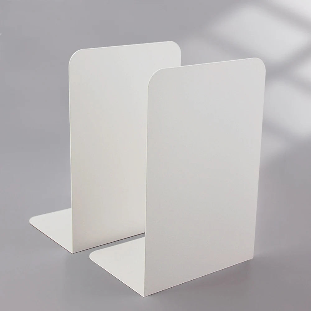2Pcs Metal Bookends Set