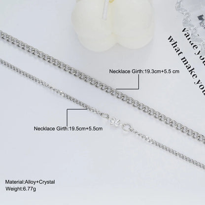 2PCS Fashion Crystal Heart Couple Bracelets