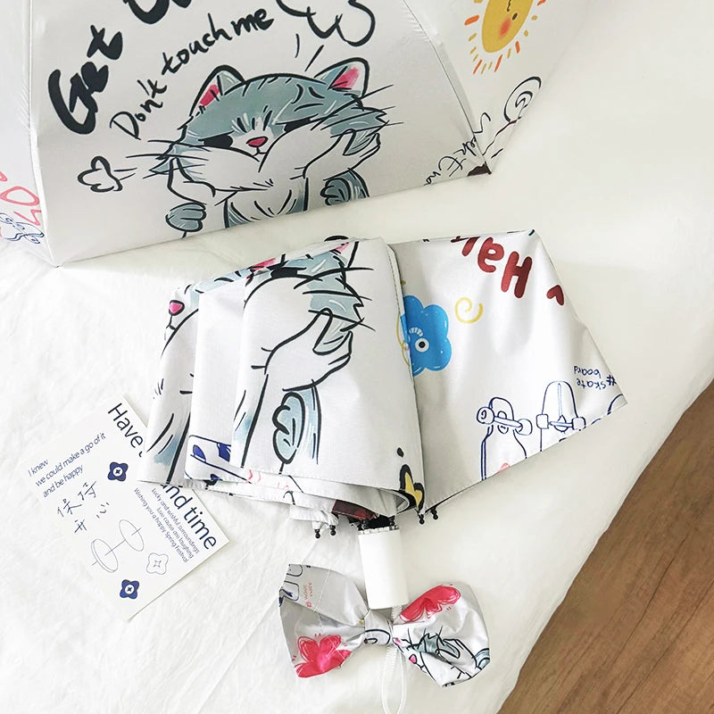 Cute & Proud Cat Folding Umbrella