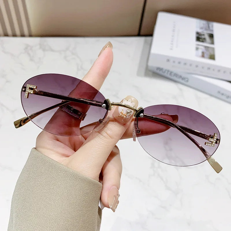 Frameless Metal Sunglasses
