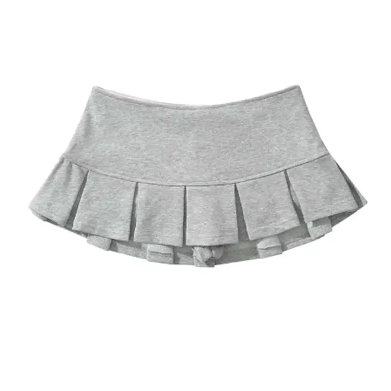 Women's Low Waist Pleated Mini Skirt