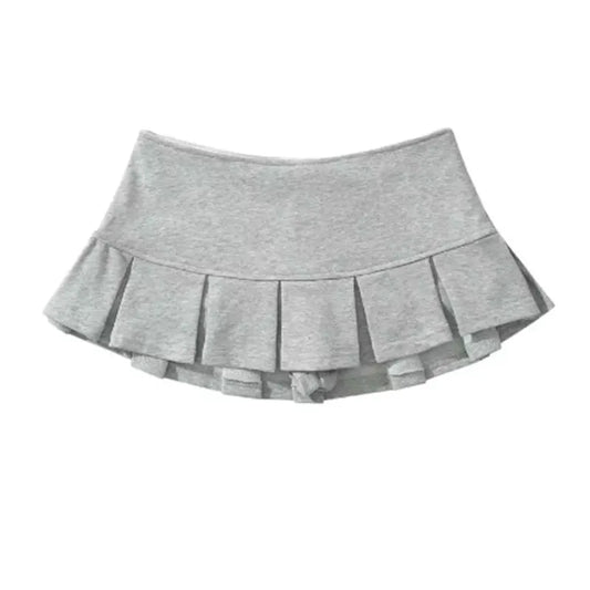 Women's Low Waist Pleated Mini Skirt