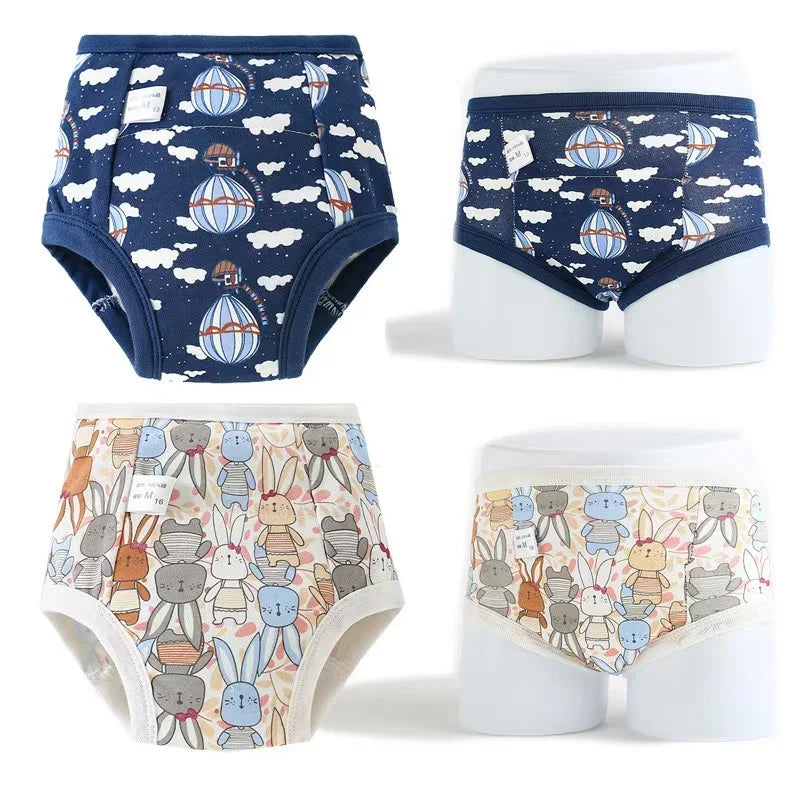 4PCS Set of Cute Cotton Baby Toilet Training Pants