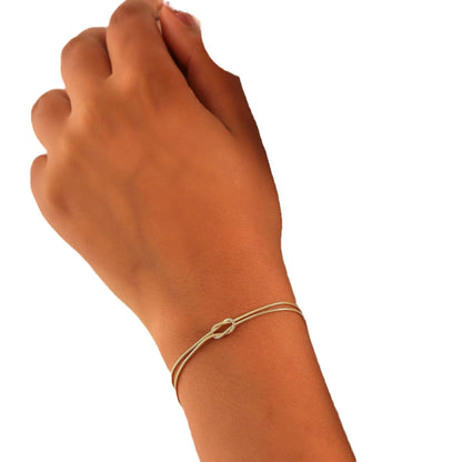Stainless Steel Knot Snake Chain Bracelet