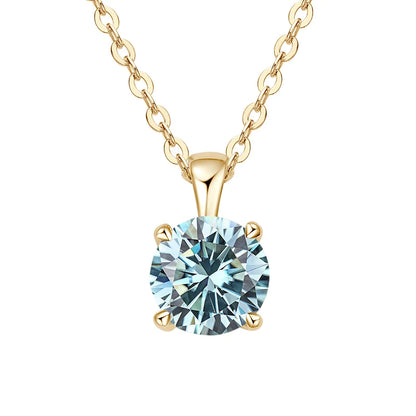 Classic Four-Prong 1ct Moissanite Pendant Necklace