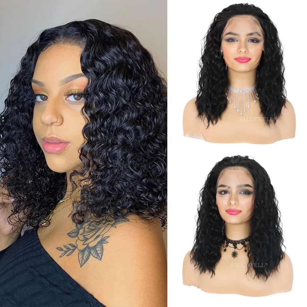 Deep Curly Short Bob Lace Front Wig