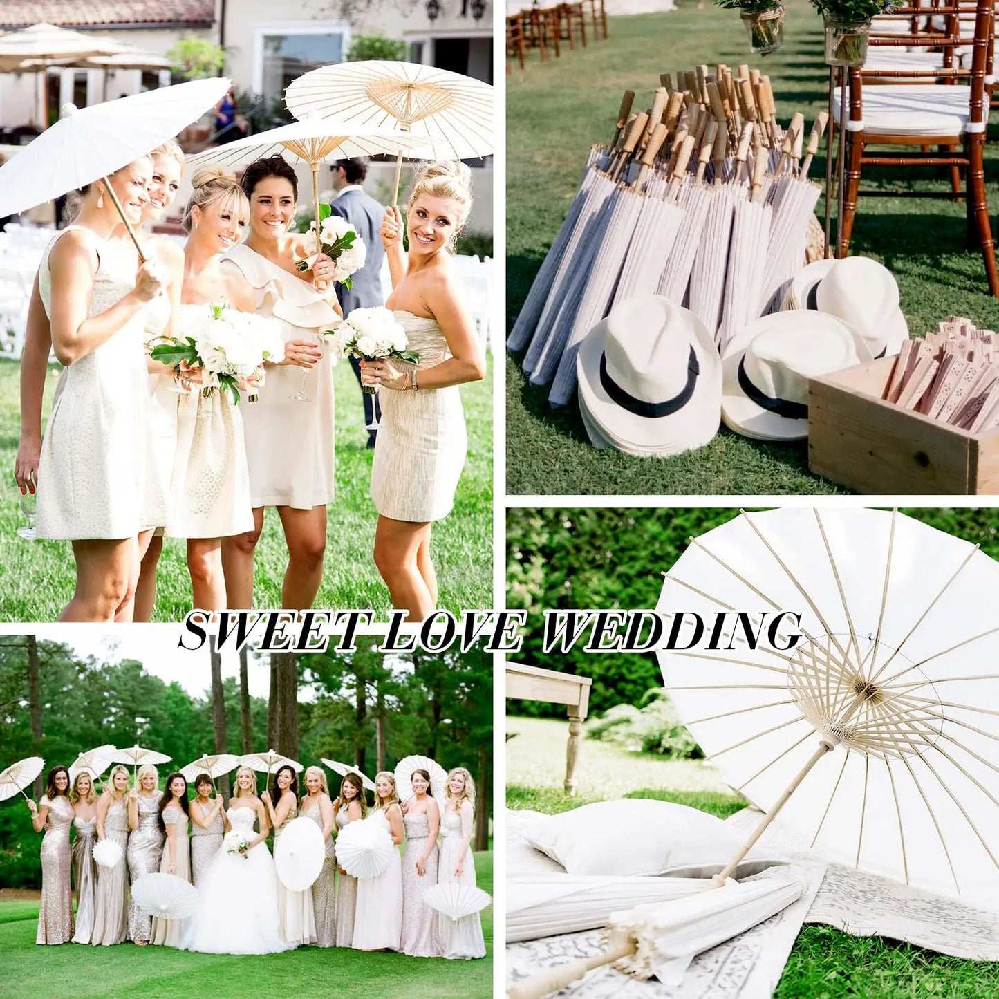 White Paper Umbrellas