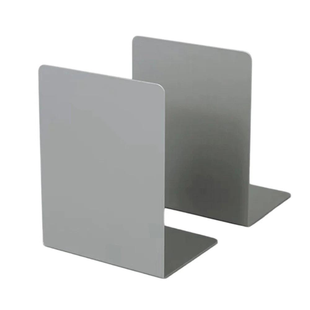 2Pcs Metal Bookends Set