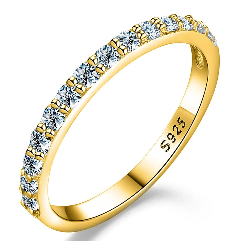 Test Passed Moissanite Matching Wedding Band for Women