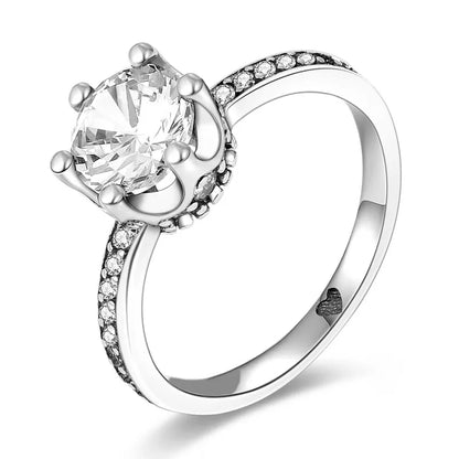 Silver-Plated Infinity Flower Daisy Ring for Women 