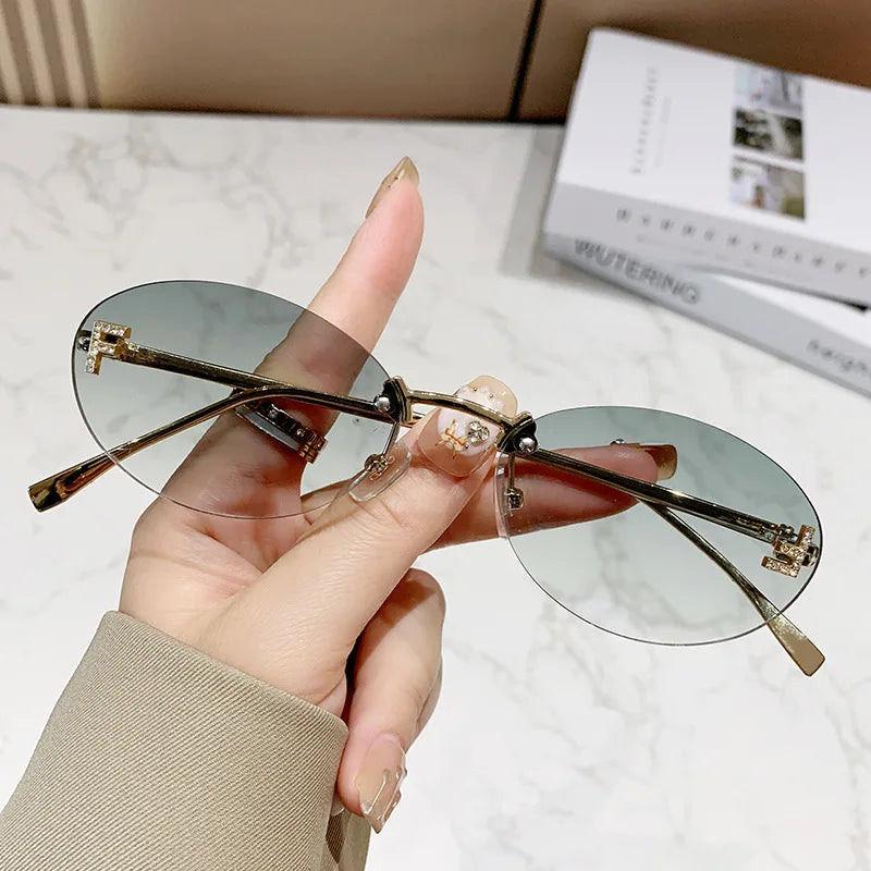 Frameless Metal Sunglasses