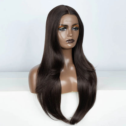 Ombre Chocolate Brown Synthetic Lace Front Wig