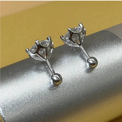 0.5–2ct Moissanite Screw Back Stud Earrings
