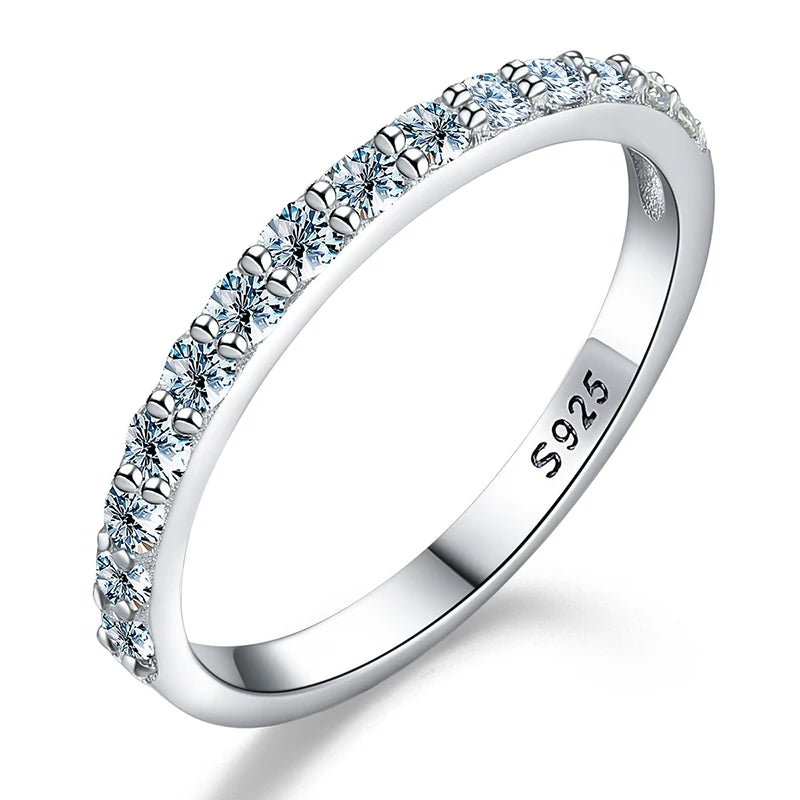 Test Passed Moissanite Matching Wedding Band for Women