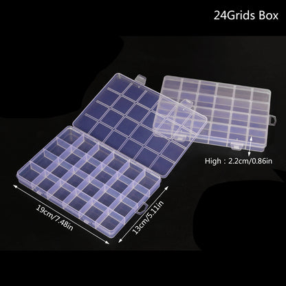 15/24/28 Grids Transparent Plastic Organizer Box